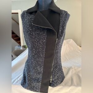 Anne Klein Black Asymmetrical vest, size 4
